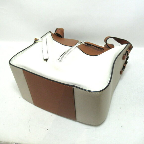 LOEWE Hammock Shoulder Bag Brown White Leather - Picture 6 of 10